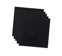 LIFKOME 5pièces Protège-cuisinière Gaz Réutilisable Tapis De Protection Antiadhésif Pour Brûleurs De Plaque à Gaz Noir