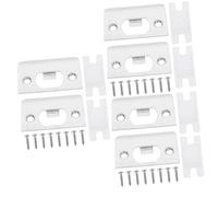 LIFKOME 6 Ensembles Plaques de Gâche Renforcées Acier Inoxydable pour Installation de Verrous de Plaques de Renforcement de Porte avec Vis Accessoires de Sécurité pour Portes D Entrée et