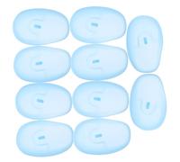 LIFKOME 6 Paires Protections Oreilles Silicone Étanches pour Coloration Capuchons Anti-débordement Adaptés Salon Maison Bain Spa Bleu Ciel