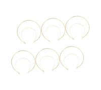 LIFKOME 6 pièces Bandeaux Métal Doré Halo pour Cheveux Accessoires DIY Couronne Double Confortable et Élégant pour Fête Mariage et Cosplay