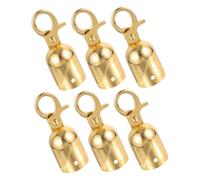 LIFKOME 6 pièces Crochet pour Cordon Zinc avec Bouchon Arrêt Accessoires pour Barrières de Contrôle de Foule Fixation Facile sur Câbles et de Sécurité