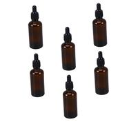 LIFKOME 6 pièces Flacons Compte-gouttes Verre Ambrés Lot pour Huiles Essentielles Vaporisateurs Parfum Rechargeables Bouteilles Pratiques pour Voyage et Usage Quotidien