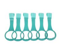 LIFKOME 6 Pièces Lot de 6 Anneaux d'Aide à la Marche pour Garçon et Filles, Accessoires Suspendus pour Lit Bébé, Poignées de Soutien en Plastique Non Toxique, Couleur Vert Clair, Jouets