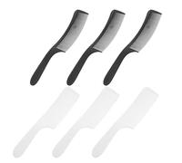 LIFKOME 6 Pièces Lot de 6 Peignes de Coiffeur Incurvés Noirs et Blancs, Manche Ergonomique, Peignes à Queue pour Coupe Homme, Coiffage Professionnel en Salon et Usage Domestique, Adaptés