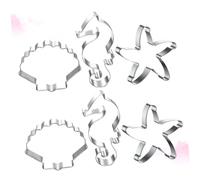LIFKOME 6 pièces Moule Pâtisserie Inox Formes pour Découpe Fondant Biscuits Pâte Sucre DIY Cuisson Ustensile Cuisine