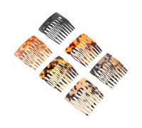 LIFKOME 6 Pièces peigne à cheveux à imprimé léopard accessoire leopard Peigne à cheveux chignons de mode portables antistatique