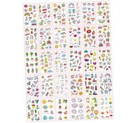 LIFKOME 60 feuilles Stickers Corps Temporaires Mignons Imperméables Décorations DIY pour Fêtes Cadeaux Amusants et Accessoires Corps Étanches