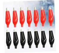 LIFKOME 60 pièces Pinces Crocodile Métalliques avec Gaine Isolante Épaisse pour Tests Électriques et Batteries Auto Rouge et Noir