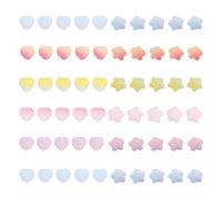 LIFKOME 60 Pièces Tranches de Nail Art Soi-Même en Caoutchouc Souple Décoration D’Ongles et Coque de Téléphone Motifs Cœur Étoile Bonbon Kit 6 Paquets de 10 Pièces pour Créations DIY