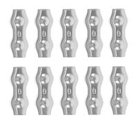 LIFKOME 6pcs Clips Câbles à Câble Métallique en Acier Inoxydable M6 Clips Duplex Résistants aux Intempéries pour Réparation Suspendre Rapide de Cordes