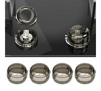 LIFKOME 6Pièces Couverture de Bouton de Commutateur de Four Noir pour Garçon Fille Protection Sécurisée Accidents Compatible Plupart