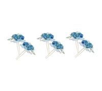 LIFKOME 6pièces Épingles à Cheveux Shaped Bleu Accessoires De Mariage Élégants Pour Mariées Et Demoiselles Lot De Décorations Pour Cheveux Parfaites Pour Événements Et Cosplay
