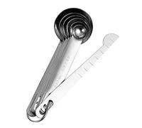 LIFKOME 7 pièces Cuillères à Mesurer Acier Inoxydable avec Échelle Cuillères Doseuses pour Cuisine Ensemble Suspension Pratique
