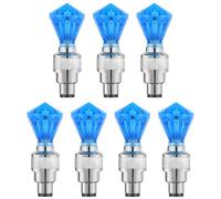 LIFKOME 7 Pièces Éclairage LED pour Roue de Vélo Noyaux Fluorescents Bleus, Lampe de Sécurité Lumineuse pour Cyclisme de Nuit, Accessoires pour Visibilité et Sécurité