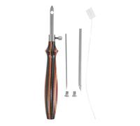 LIFKOME 7 Pièces Kit de Aiguilles à Poinçonner Réglables pour Broderie avec Manche Outil Portable pour Débutants et de Couture Aiguille Épaissie pour Travail Artisanal