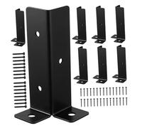 LIFKOME 8 Ensembles Support Poteau Base Métallique pour Gazebo Terrasse et Porche Ancrage Robuste pour Poteaux Clôture Pied Poteau Fixation Stable