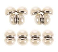 LIFKOME 8 Paires De Pinces À Voile De Mariée Aimants Et Poids Pour Voile De Mariée Pinces À Cheveux Poids Imitation Perle Beige