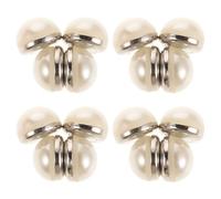 LIFKOME 8 Paires De Pinces À Voile De Mariée Aimants Pour Voile Coupe-Vent Accessoires De Tenue Pour Invitées De Mariage Perles D'Imitation