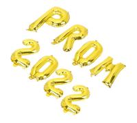 LIFKOME 8 Pièces Ballons de Fête de Remise des Diplômes Aluminium Doré Décorations pour Chiffres et Lettres pour Décor de Salle Pack Complet pour Célébrations de Graduation
