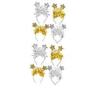 LIFKOME 8 Pièces bandeaux de fête décoratifs hair band hair toppers -tête compact accessoires de photomaton réutilisables décoration de fête du nouvel an bandeau de du nouvel an