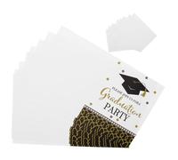 LIFKOME 8 Pièces Cartes Invitation pour Fête de Remise de Diplômes Lot de Design Moderne et Thème Graduation Texture Lisse pour Personnalisée