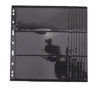 LIFKOME 8 Pièces Classeur à Tampons 8 Feuilles Noires Recto-Verso 3 Rangées Format 28X21,5 CM Porte-Timbres Feuilles Mobiles pour de et Rangement de Timbres