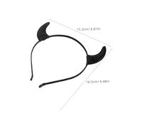 LIFKOME 8 pièces Halloween de Tête Accessoires Cosplay Vampire Bandeau Oreilles Démon pour Fêtes Costumées Noir et Rouge Pailleté