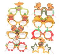 LIFKOME 8 Pièces Lunettes Décoratives Thématiques Mexicaines pour Photographies Amusantes Accessoires de Costume Festifs