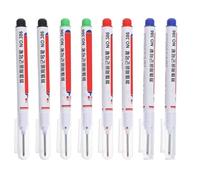 LIFKOME 8 Pièces Marqueur à Pointe Longue pour Trous Profonds, Plastique | Encre Résistante aux Intempéries, Écriture Fluide, pour Installateurs et Bâtisseurs Lors du Perçage Atelier