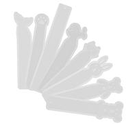 LIFKOME 8 pièces Moule Silicone pour Marque Pages DIY Moule Résine Créatif avec Formes Larges Poisson Lapin Chat Ours Poisson Patte de Chat Fabrication Facile de Signets Décoratifs