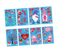 LIFKOME 8feuilles Autocollants De Fenêtre Pour Saint-valentin Décorations Romantiques Lot De Stickers Fleurs Pour Vitrine Et Lisses Ambiance Dynamique Et Colorée