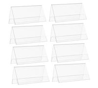 LIFKOME 8Pièces Plaque Signalétique de Bureau Acrylique Transparent pour Conférence Présentoir Étiquettes Support Affichage Identité Panneaux de Séparation