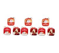 LIFKOME 9 Pièces Porte-Monnaie Rond Bourse carrée de faveur de noël Pochette Porte-Monnaie de noël Caisse Rangement Caisse de Rangement cotillons de noël décorations suspendues de noël