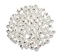 LIFKOME 90 Pièces Mini Cloches Décoratives Métal Argentées Breloques Artisanales pour Fabrication Bijoux DIY Bracelets Colliers et Chevilles Charme Vintage Robuste pour Créations Uniques