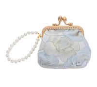 LIFKOME À Main Brodé À Motif Floral avec Fausse Boucle Porte-Monnaie Polyvalent pour Femme Élégant pour Les Fêtes Et Les Voyages