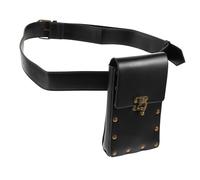 LIFKOME À Rétro Punk Pochette Décorative PU Ajustable pour Activités De Plein Air Sacoche Vintage pour Téléphone Portable Et Accessoires Sports