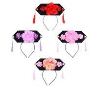 LIFKOME Accessoires Coiffure Garçon et Filles 4pcs Plastique Style Chinois Bandeau Décoratif pour Cheveux Performances Halloween et Scène Coiffures Qing Couleur Aléatoire