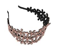 LIFKOME Accessoires Pour Cheveux Diadèmes Femmes Cerceau De Cheveux De Mariage Bandeau Diadème Couvre-chef De Bal Bandeau Fleur Strass Coiffes En Cristal Coiffe De Mariée Golden Plastique