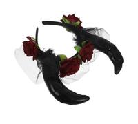 LIFKOME Accessoires Pour Cheveux En Corne Gothique Accessoires De Costume De Fête Bandeaux De Cosplay Fleurs Bandeau D'Halloween Bandeau Pour Halloween Cosplay Cornes De