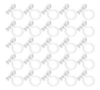 LIFKOME Adaptateurs Transparents de U pour Boucles D’Oreilles à Clip sans Piercing 50 Pièces Grand Modèle 075 MM Supports Invisibles en Plastique pour Création Bijoux Usage Quotidien