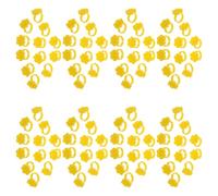 LIFKOME Anneau Porte-colle Hexagonal Jaune 250 Pièces 7 Compartiments en Plastique Léger à Technologie de Solidification Retardée pour Extension de Cils Professionnelles