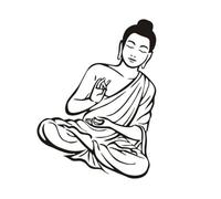 LIFKOME Autocollant Mural Bouddha Amovible pour Décoration Intérieure Stickers Décoratifs pour Salon et Chambre Design Spirituel Facile à Appliquer Retirer