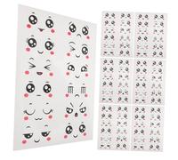 LIFKOME Autocollants de Pâques Expressions du Visage Mignons 10 Feuilles PVC Adhésifs Polyvalents Décorations pour Œufs de Pâques et Cartes de Fête