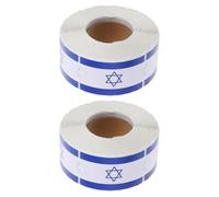 LIFKOME Autocollants Drapeau Israélien 1000 Pcs - Rouleaux Adhésifs pour Carnet Ordinateur Portable Bagages et Bouteilles - Stickers Décoratifs pour Agenda et Scrapbooking