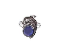LIFKOME Bague D'humeur pour Femmes à Changement de Couleur Thermique, Bague Ouverte Réglable en Alliage, Anneau Fantaisie Animal Dauphin, Bijou Mode Usage Quotidien, Taille Moyenne
