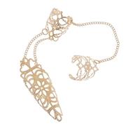 LIFKOME Bague Doigt Claw Gothique avec Chaîne Anneau Vintage Accessoire et Ouvert Rétro pour Fêtes et Usage