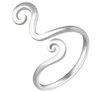 LIFKOME Bague D'orteil Réglable Boho Argentée Ouverte en Alliage Léger pour Femmes et Adolescentes Bijoux de Pied D'été Plage Taille Ajustable