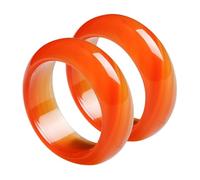 LIFKOME Bagues Assorties en Agate et Cornaline Rouge pour Couples, Anneaux Tribaux Légers, Taille 16-18 Mm, Bijoux Symboliques pour Femmes, Usage Quotidien et Occasions Spéciales