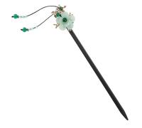 LIFKOME Baguette à Cheveux Vintage Pompon Fleuri Bois Naturel Taille Unique Style Chinois Femmes Coiffure Chignon Accessoires Cheveux Traditionnels