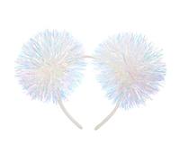 LIFKOME Bandeau à Guirlandes Pour Garçon Et Filles Taille Unique Blanc Pompons Festif Noël Fête Photo